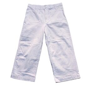 Jessica Simpson White Wide-Leg Crop Jeans